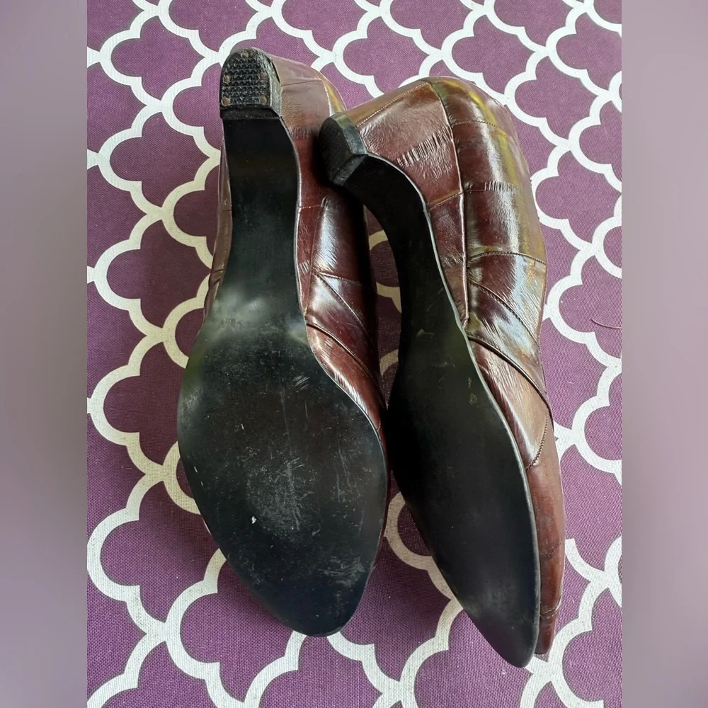 Eel skin Leather of the Sea Womens wedge